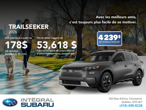 Procurez-vous le Trailseeker 2026!