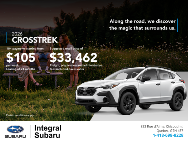Get the 2026 Crosstrek today!