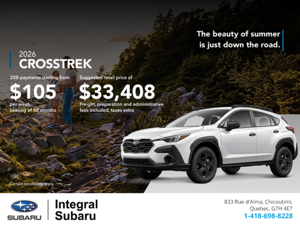 Get the 2026 Crosstrek today!