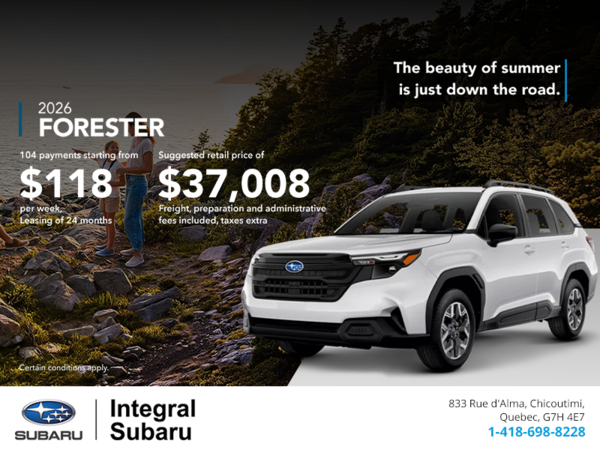 Get the 2026 Forester!