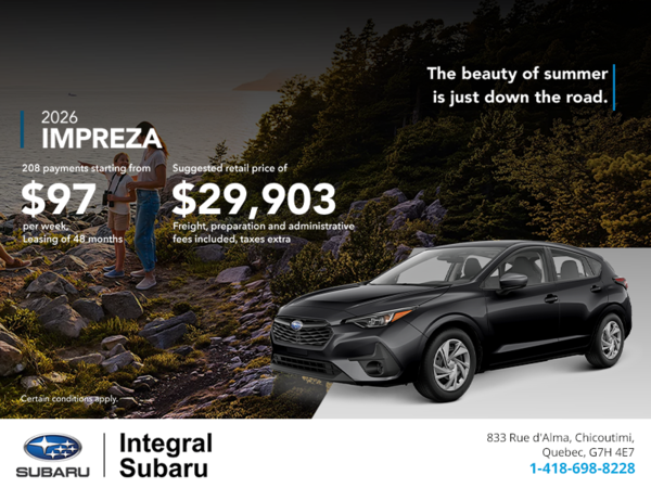 Get the 2026 Impreza!