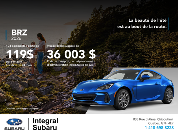 Procurez-vous la BRZ 2026!