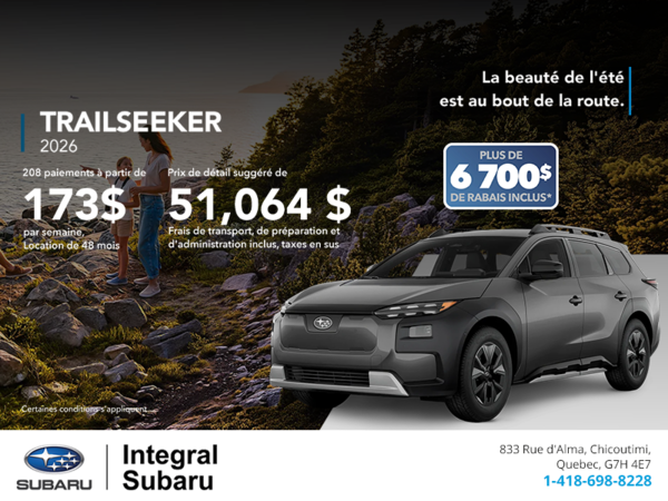 Procurez-vous le Trailseeker 2026!