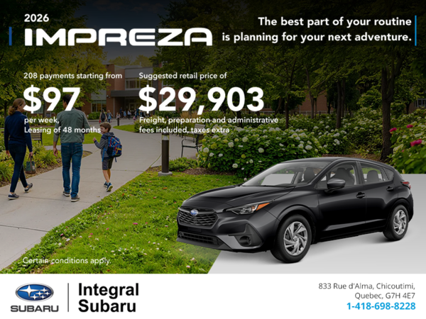 2026 Subaru Impreza 5-door