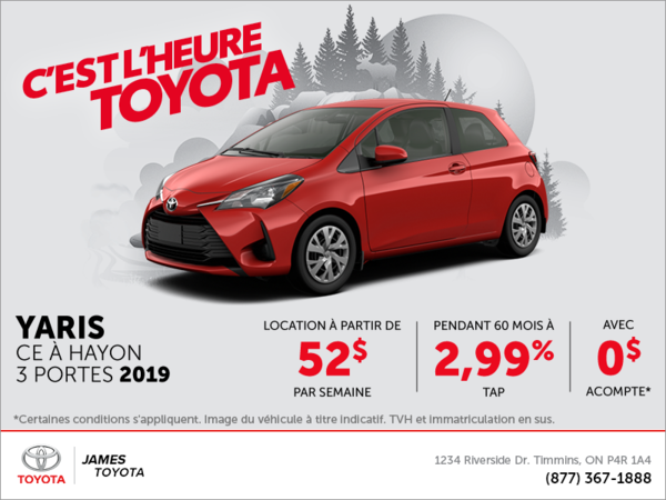 Toyota Yaris à hayon 2019