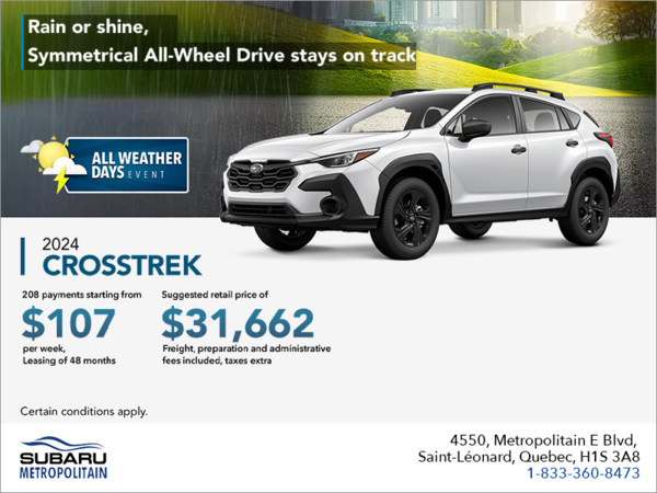 Get the 2024 Crosstrek today!