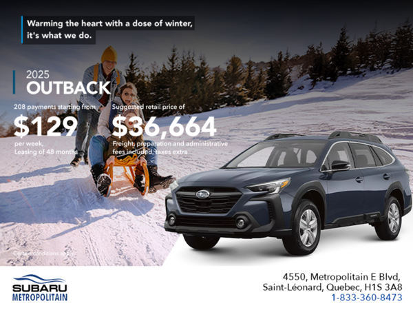 Get the 2025 Outback today!