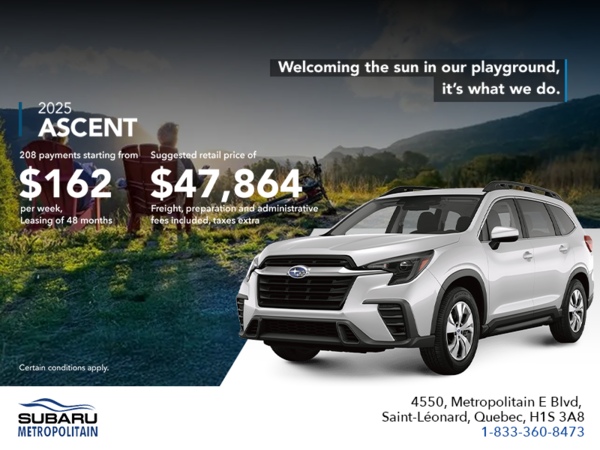 Get the 2025 Ascent today!
