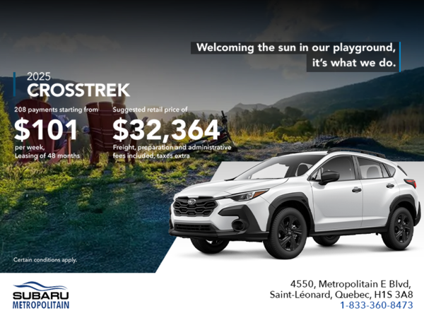 Get the 2025 Crosstrek today!