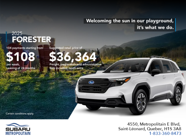 Get the 2025 Forester!