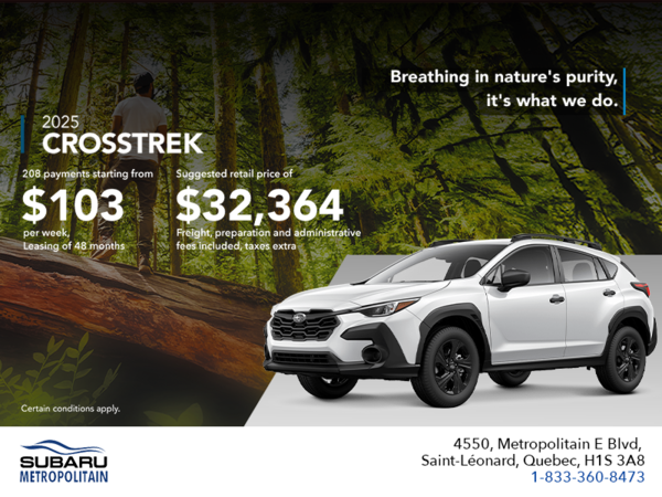 Get the 2025 Crosstrek today!