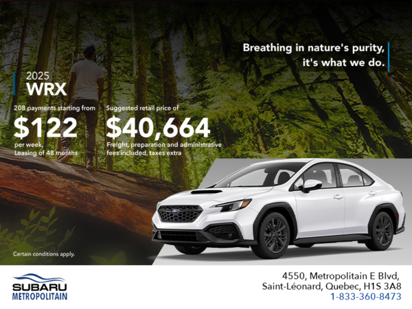 Get the 2025 WRX today!