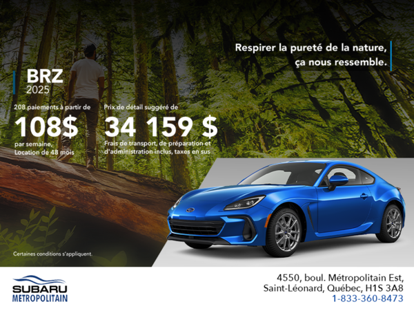 Procurez-vous la BRZ 2025!
