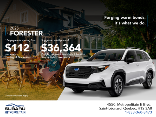 Get the 2025 Forester!