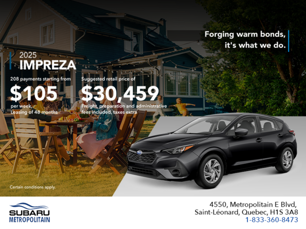 Get the 2025 Impreza!