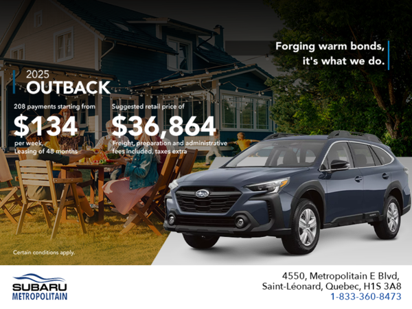 Get the 2025 Outback today!