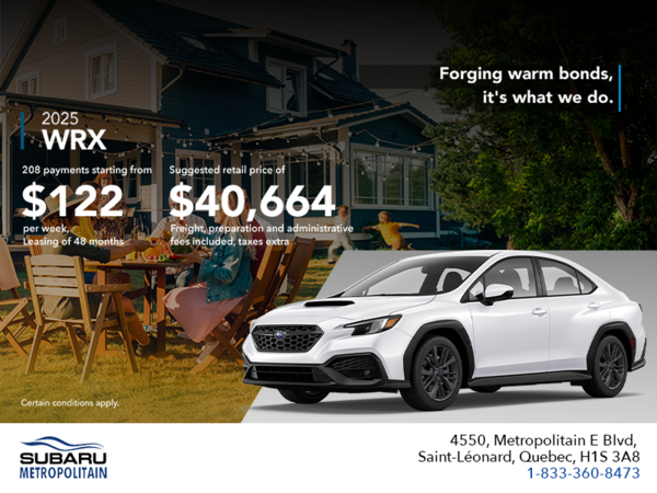 Get the 2025 WRX today!