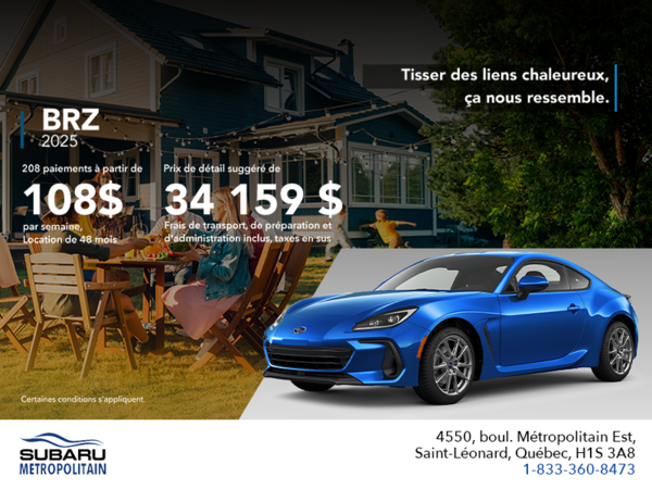 Procurez-vous la BRZ 2025!