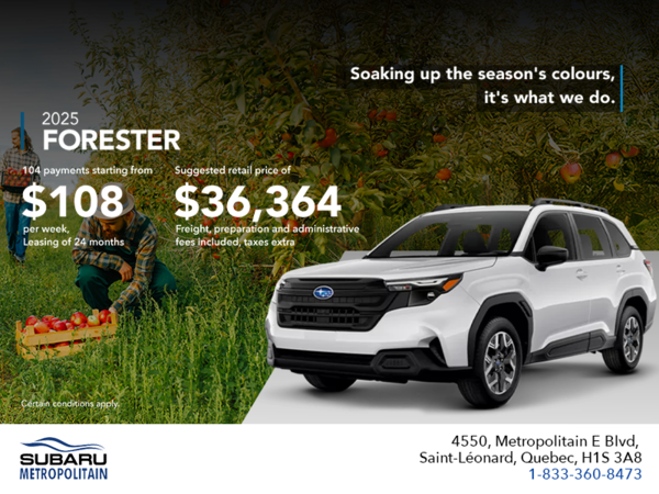 Get the 2025 Forester!
