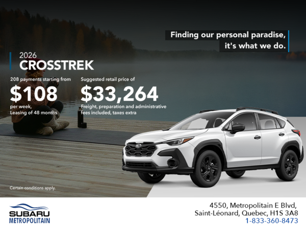 Get the 2026 Crosstrek today!