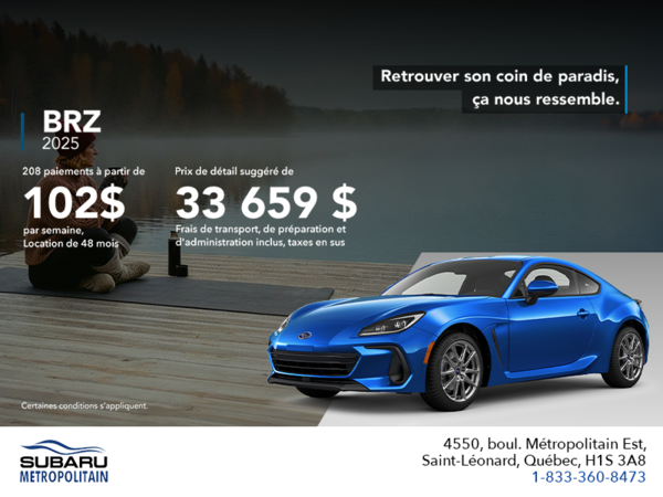 Procurez-vous la BRZ 2025!