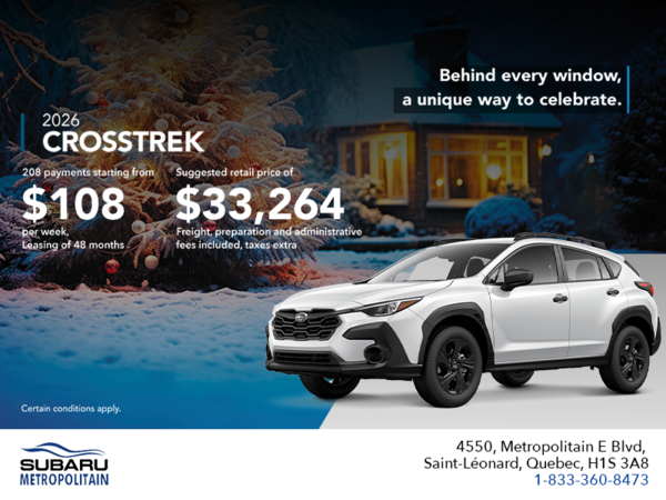 Get the 2026 Crosstrek today!
