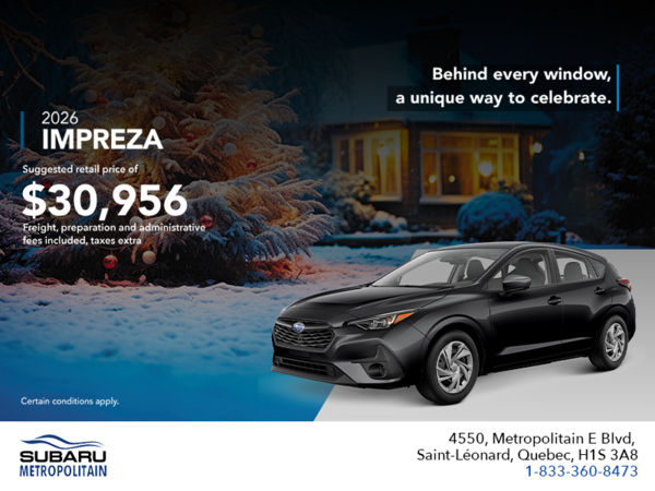 Get the 2026 Impreza!