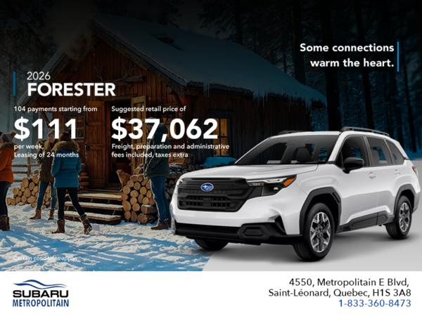 Get the 2026 Forester!