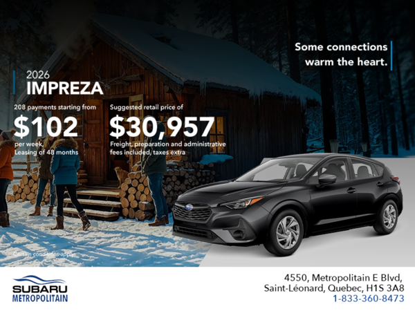 Get the 2026 Impreza!