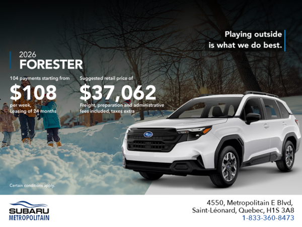 Get the 2026 Forester!