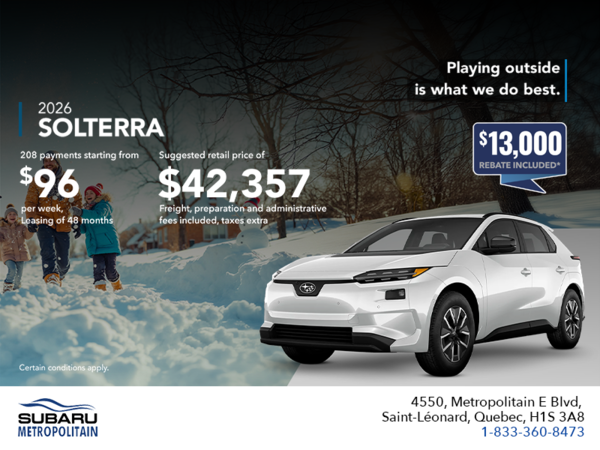 Get the 2026 Solterra today!