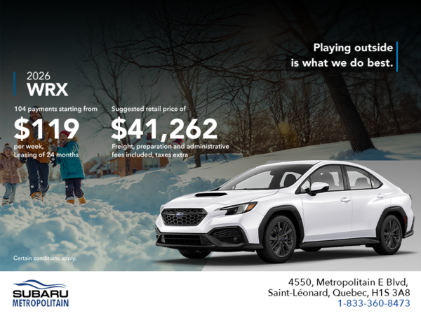 Get the 2026 WRX today!