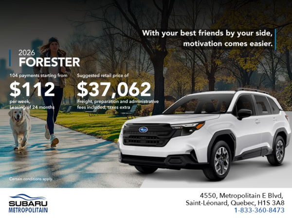 Get the 2026 Forester!