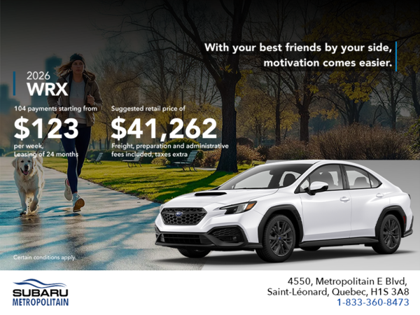 Get the 2026 WRX today!