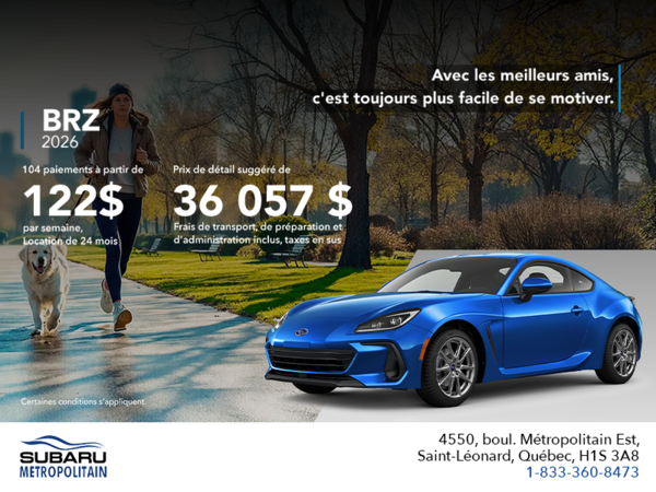 Procurez-vous la BRZ 2026!