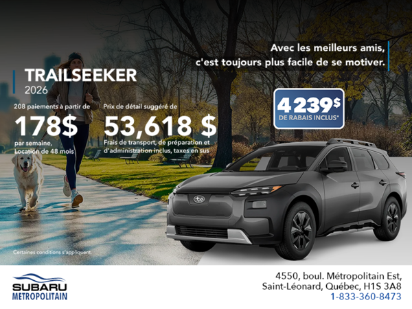 Procurez-vous le Trailseeker 2026!