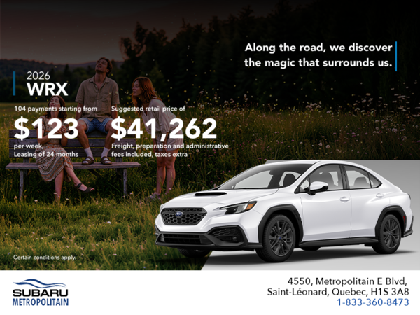 Get the 2026 WRX today!