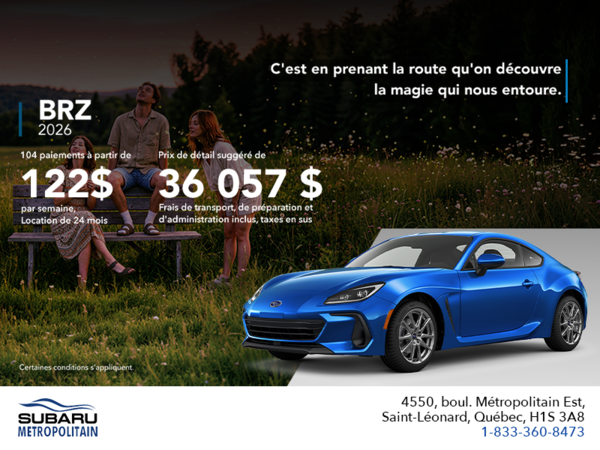 Procurez-vous la BRZ 2026!
