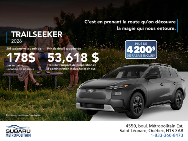 Procurez-vous le Trailseeker 2026!