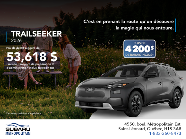 Procurez-vous le Trailseeker 2026!
