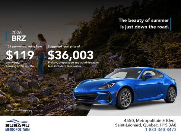 Get the 2026 BRZ today!