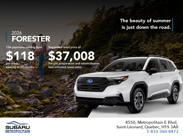 Get the 2026 Forester!