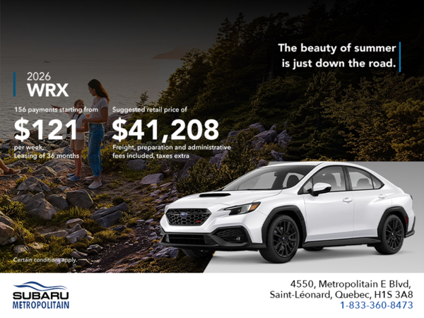 Get the 2026 WRX today!