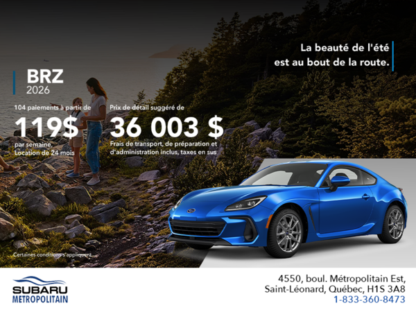 Procurez-vous la BRZ 2026!