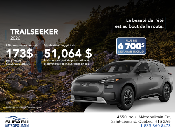 Procurez-vous le Trailseeker 2026!