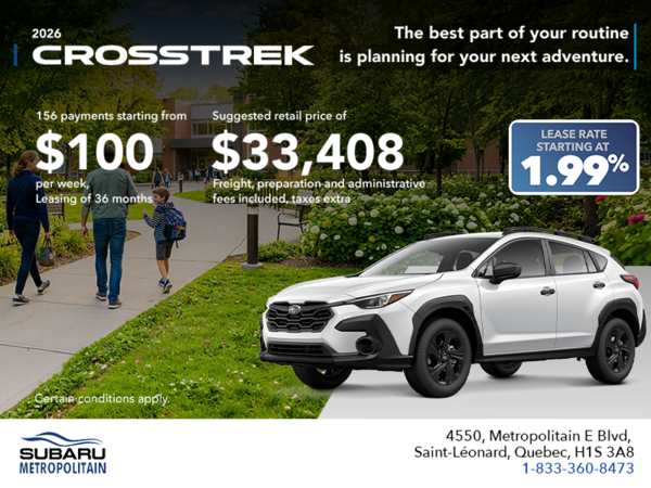 2026 Subaru Crosstrek