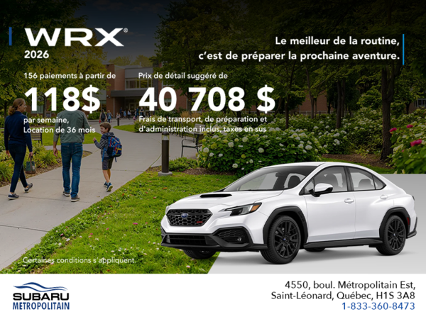 Subaru WRX 2026