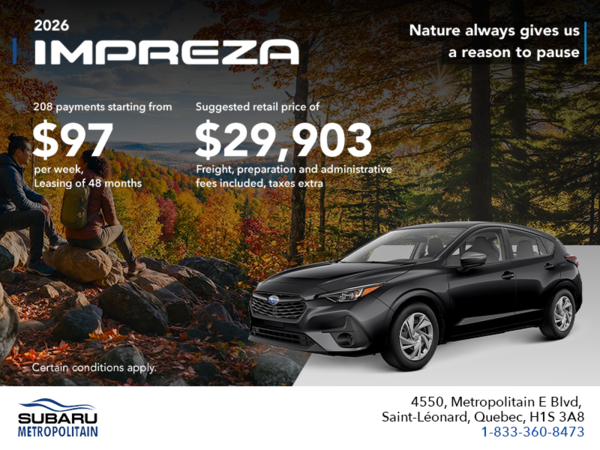 2026 Subaru Impreza