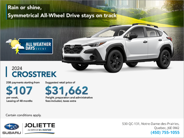 Get the 2024 Crosstrek today!