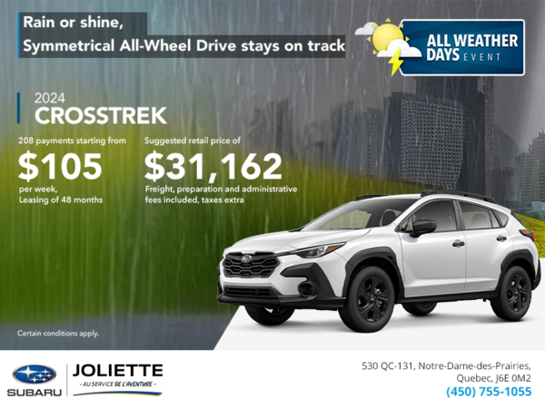 Get the 2024 Crosstrek today!